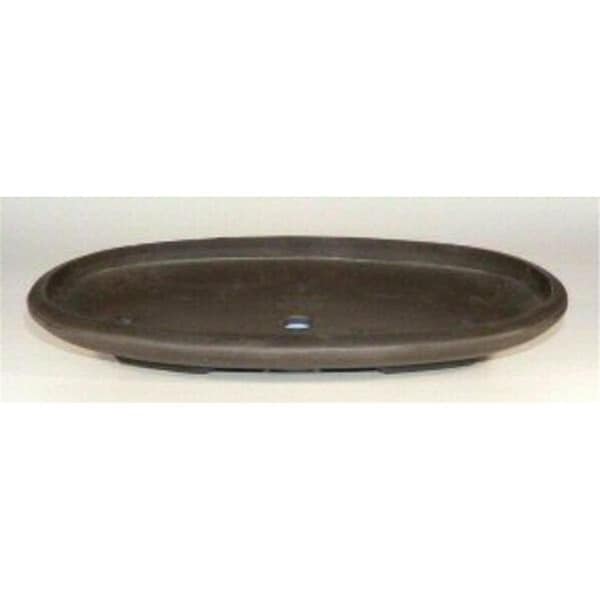 Parche 22 x 12.75 x 2 in. OD 20.75 x 11.5 x 1.5 in. ID Oval Mica Forest Pot, Brown PA2807785 - main